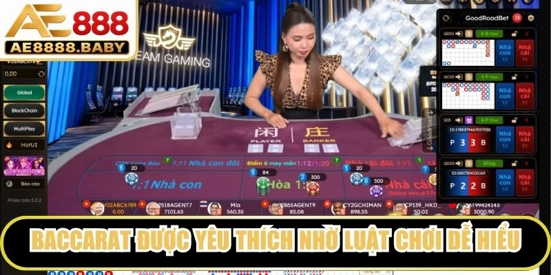 Baccarat được yêu thích nhờ luật chơi dễ hiểu và tốc độ diễn ra nhanh