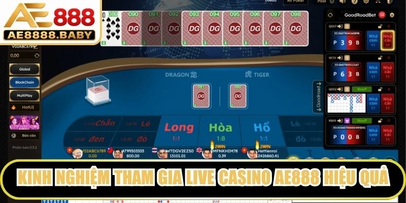 Kinh nghiệm tham gia live casino AE888 hiệu quả