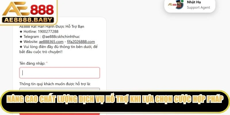 Nâng cao chất lượng dịch vụ hỗ trợ khi lựa chọn cược hợp pháp