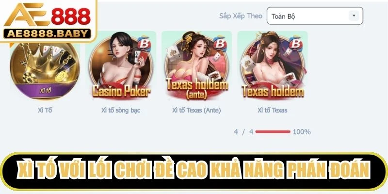 Xì tố với lối chơi đề cao khả năng phán đoán